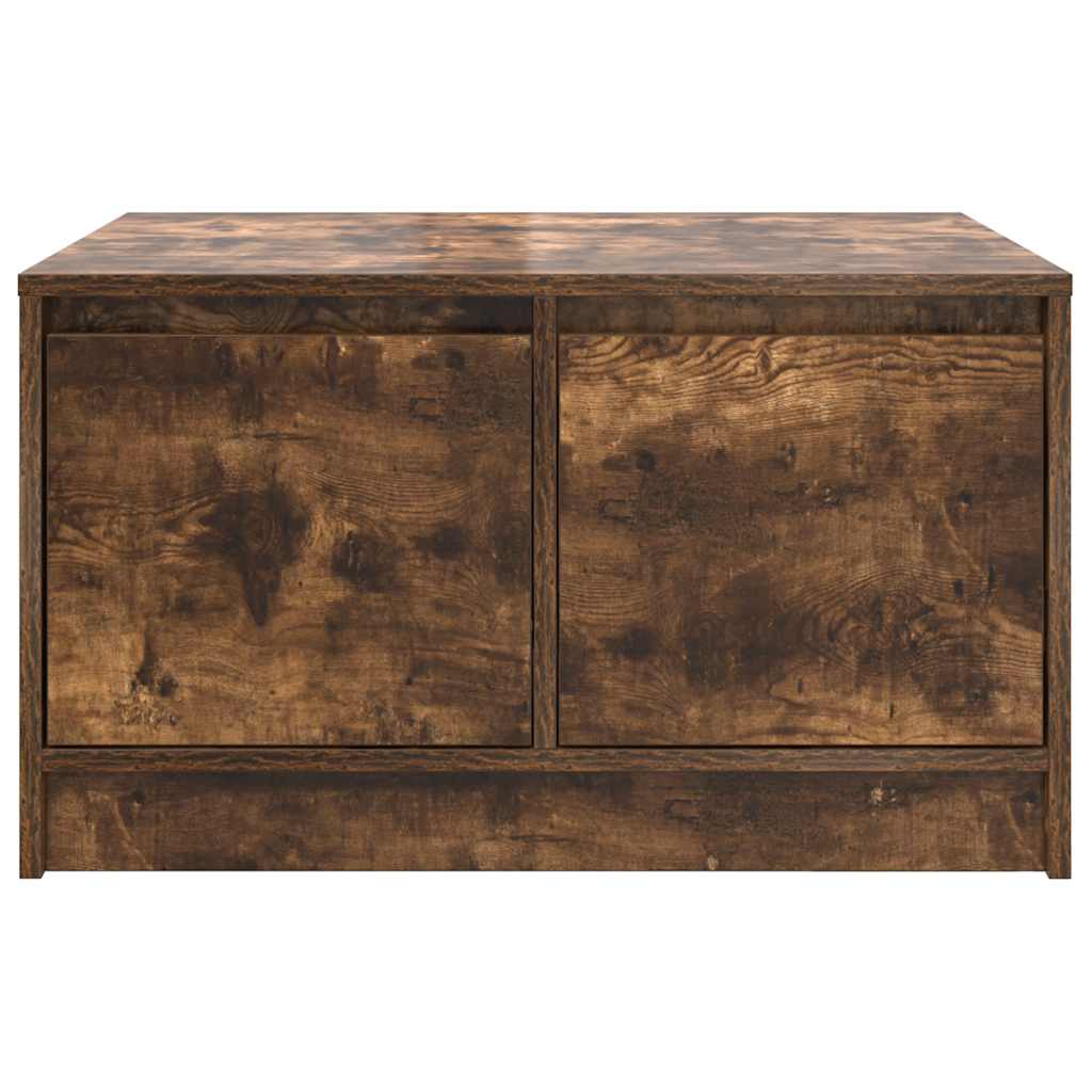 Coffee Table with Drawers Smoked Oak 70.5x70x40 cm